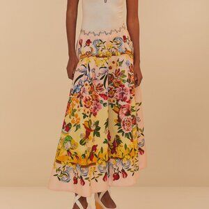 FARM RIO FLORAL SKIRT